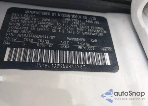 2021 Nissan Rogue Sport S Awd Xtronic Cvt из США, поврежденный, VIN JN1BJ1AW9MW444787